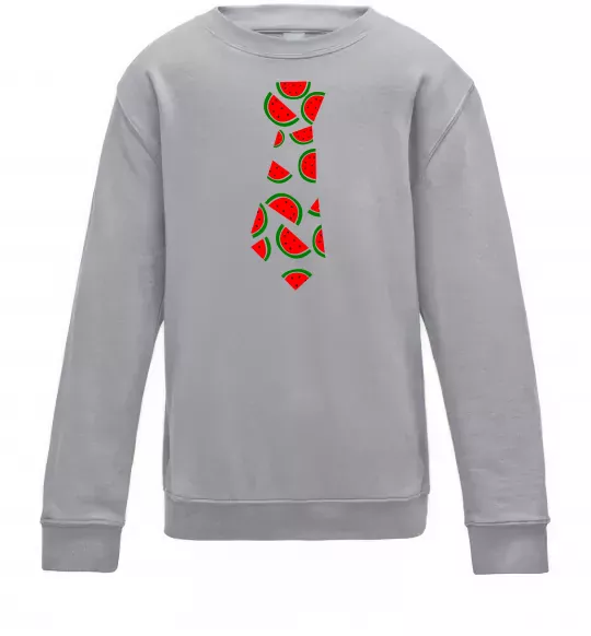 Дитячий світшот Кавун Сірий меланж фото