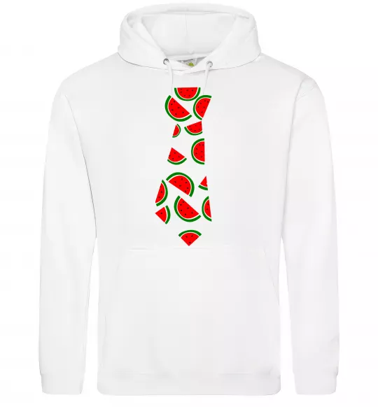 Чоловіча толстовка (худі) Кавун Білий фото