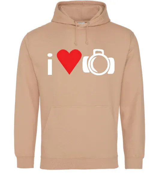 Женская толстовка (худи) PHOTO Песочный фото