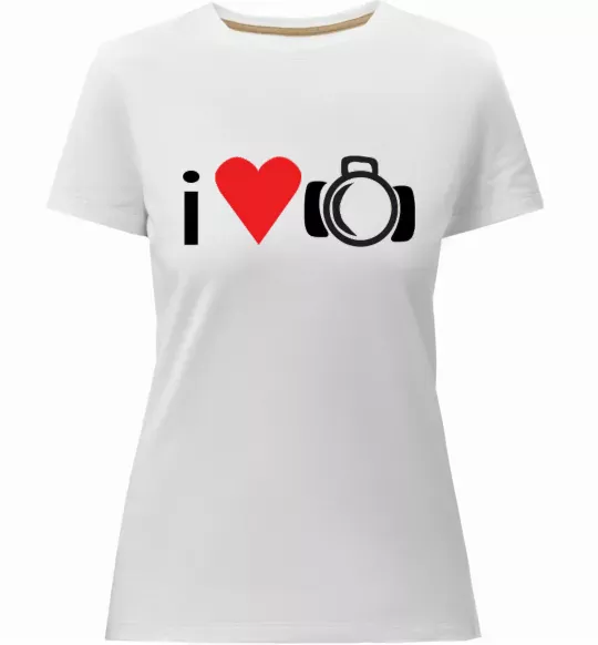 Женская премиум футболка PHOTO Белый фото