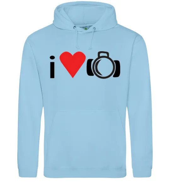 Мужская толстовка (худи) PHOTO Голубой фото