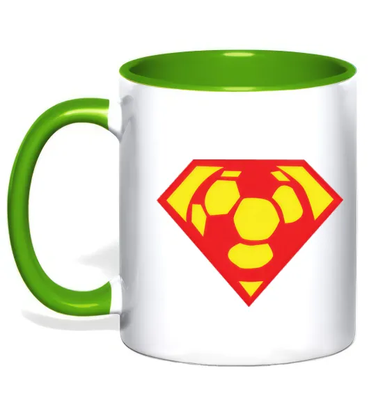 Чашка з кольоровою ручкою SUPER BALL! Лаймовий фото