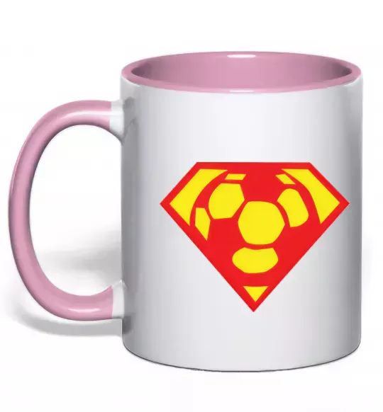 Чашка с цветной ручкой SUPER BALL! Нежно розовый фото