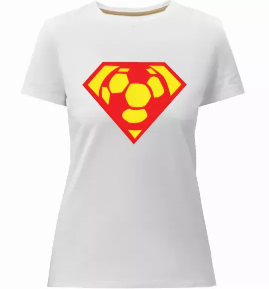 Женская премиум футболка SUPER BALL! Белый фото