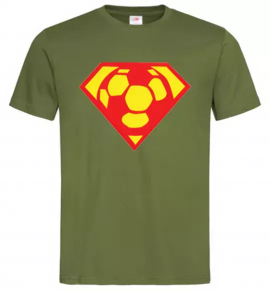 Мужская футболка SUPER BALL! Оливковый фото