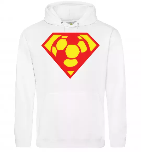 Мужская толстовка (худи) SUPER BALL! Белый фото