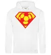 Мужская толстовка (худи) SUPER BALL! Белый фото