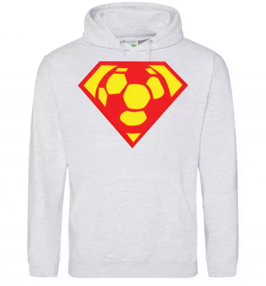 Мужская толстовка (худи) SUPER BALL! Серый меланж фото