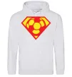 Мужская толстовка (худи) SUPER BALL! Серый меланж фото