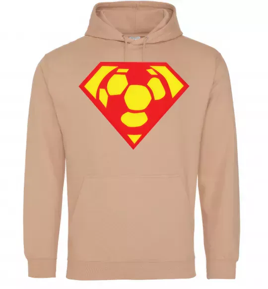 Мужская толстовка (худи) SUPER BALL! Песочный фото