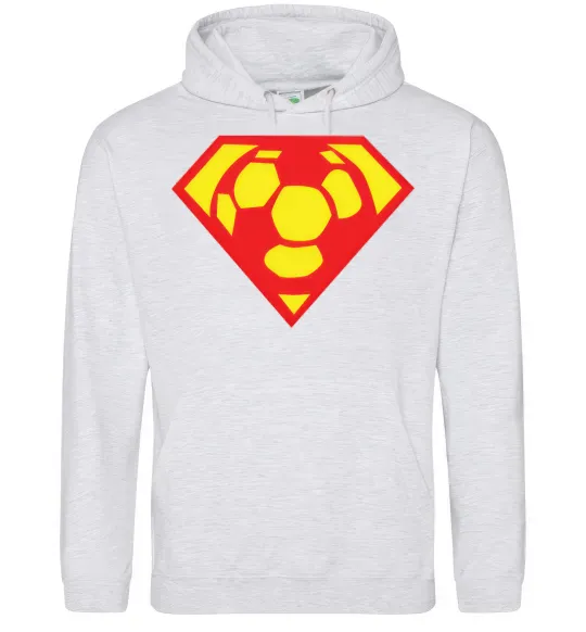 Женская толстовка (худи) SUPER BALL! Серый меланж фото