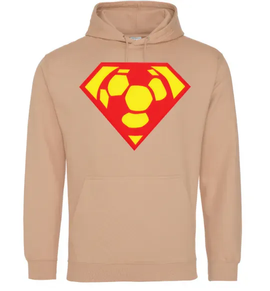 Женская толстовка (худи) SUPER BALL! Песочный фото