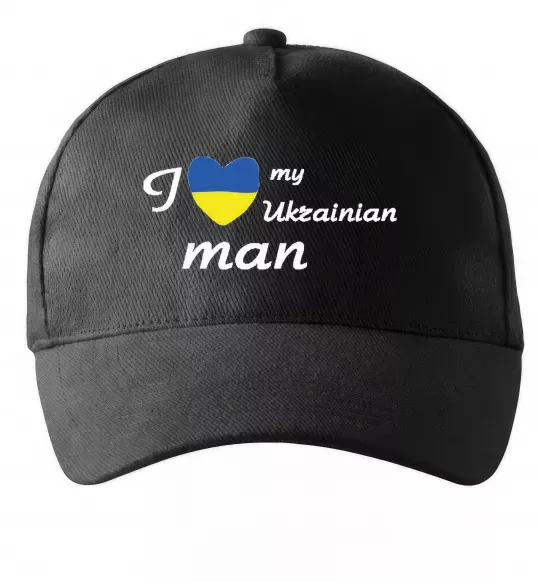Кепка I love my Ukrainian man Черный фото