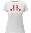 Женская премиум футболка Червона вишиванка Белый фото