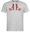 Чоловіча футболка Червона вишиванка Сірий фото