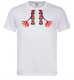 Чоловіча футболка Червона вишиванка Білий фото