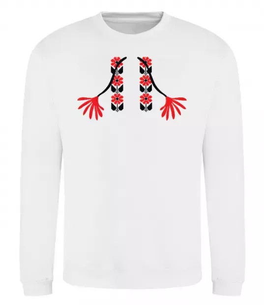 Світшот Червона вишиванка Білий фото