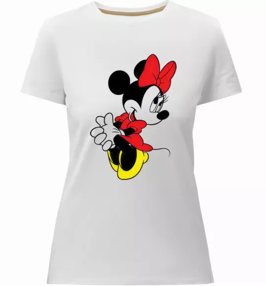 Женская премиум футболка DANCING MINNIE Белый фото