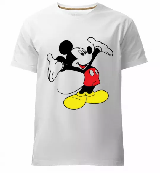 Чоловіча преміум футболка DANCING MICKEY Білий фото