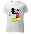 Чоловіча преміум футболка DANCING MICKEY Білий фото