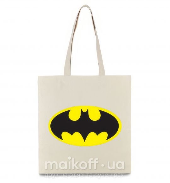 Эко-сумка BATMAN оригинальный лого Бежевый фото