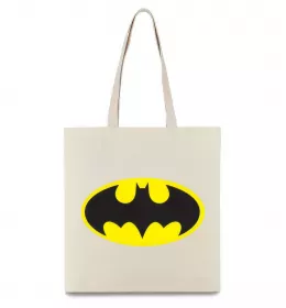 Эко-сумка BATMAN лого Бежевый фото