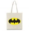 Еко-сумка BATMAN оригинальный лого Бежевий фото