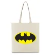 Эко-сумка BATMAN лого Бежевый фото