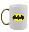 Чашка с цветной ручкой BATMAN лого Золото Чашка с цветной ручкой BATMAN лого Золото фото
