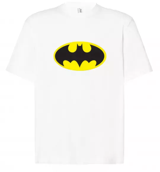 Футболка Оверсайз BATMAN лого Белый фото