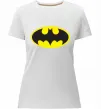 Женская премиум футболка BATMAN лого Белый фото