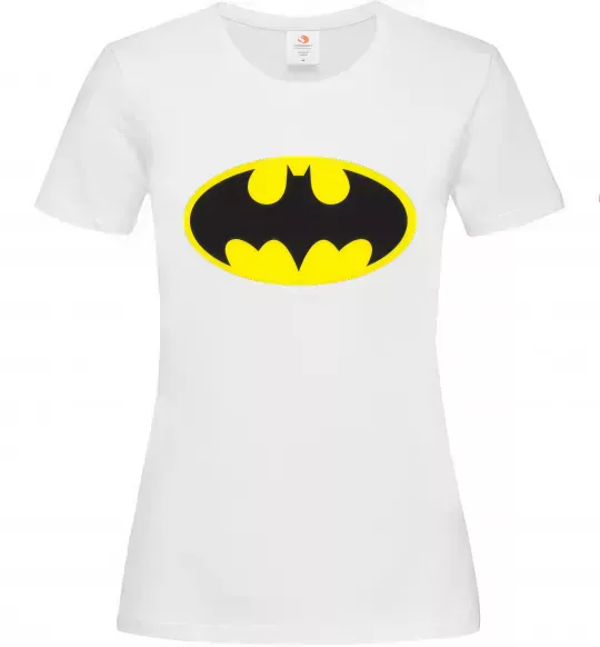Женская футболка BATMAN лого Белый фото