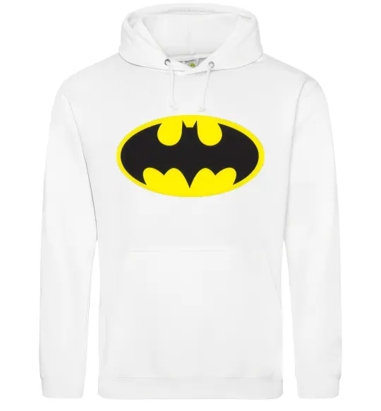 Мужская толстовка (худи) BATMAN лого Белый фото