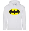 Мужская толстовка (худи) BATMAN лого Серый меланж Мужская толстовка (худи) BATMAN лого Серый меланж фото