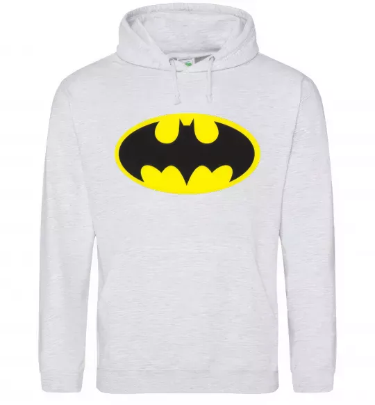 Женская толстовка (худи) BATMAN лого Серый меланж фото