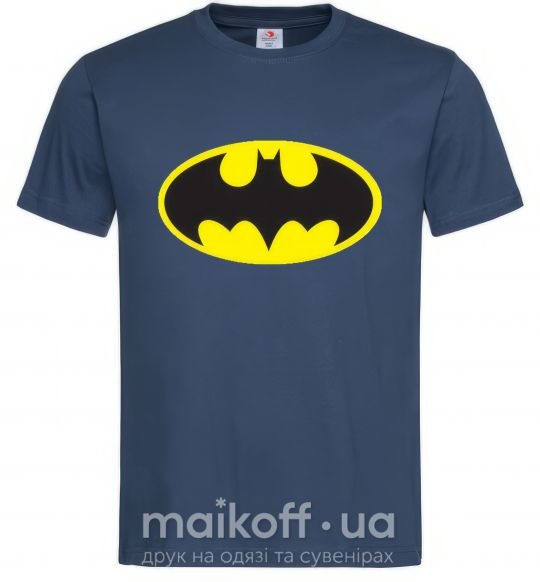 Чоловіча футболка BATMAN оригинальный лого Темно-синій фото