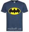 Мужская футболка BATMAN оригинальный лого Темно-синий фото