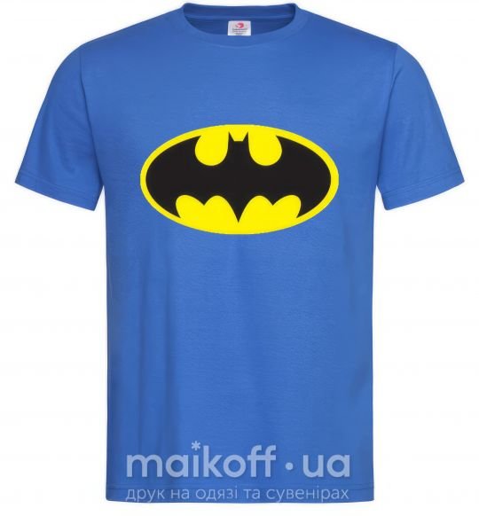 Чоловіча футболка BATMAN оригинальный лого Яскраво-синій фото
