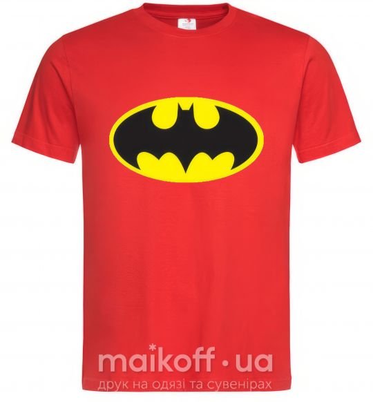 Мужская футболка BATMAN оригинальный лого Красный фото