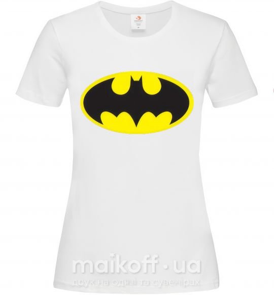Жіноча футболка BATMAN оригинальный лого Білий фото
