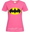 Женская футболка BATMAN оригинальный лого Ярко-розовый фото