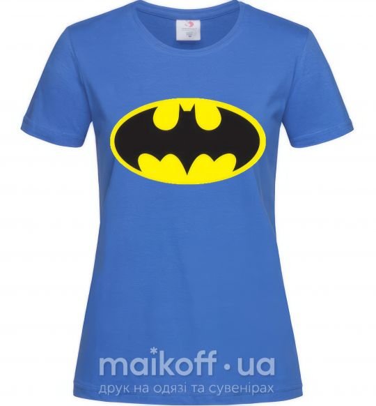 Женская футболка BATMAN оригинальный лого Ярко-синий фото