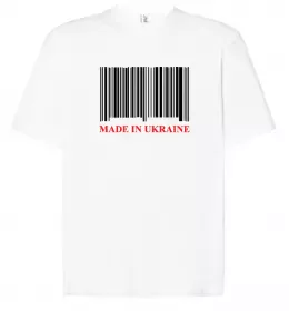 Футболка Оверсайз Made in Ukraine Белый фото
