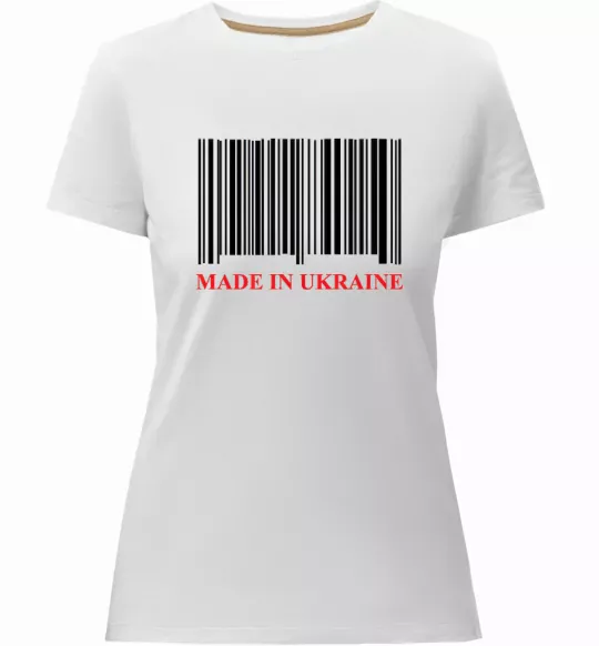 Женская премиум футболка Made in Ukraine Белый фото