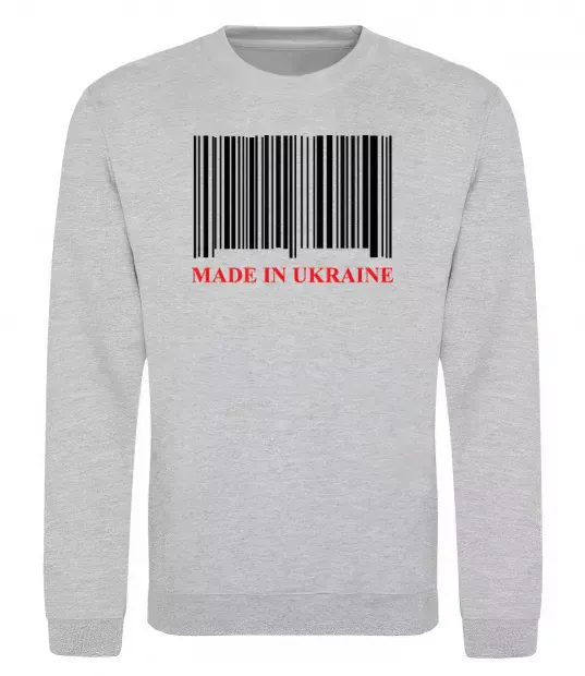 Світшот Made in Ukraine Сірий меланж фото