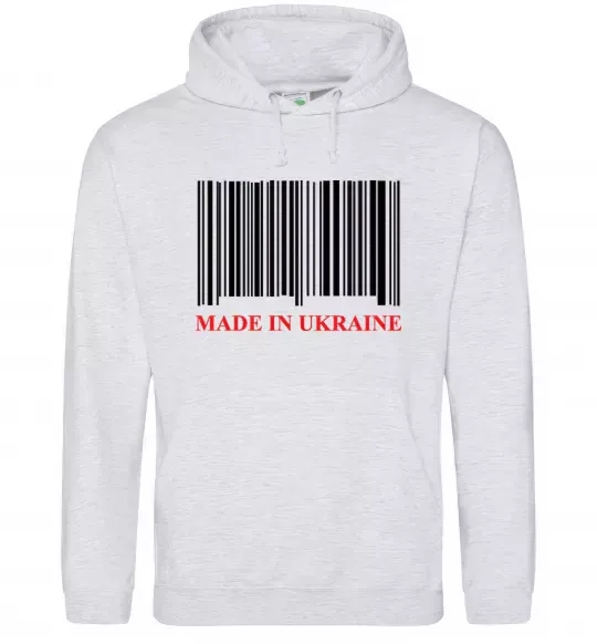 Женская толстовка (худи) Made in Ukraine Серый меланж фото