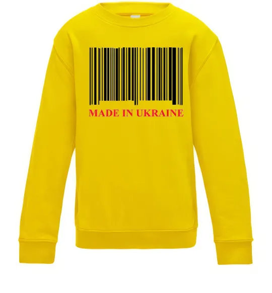 Детский Свитшот Made in Ukraine Солнечно желтый фото