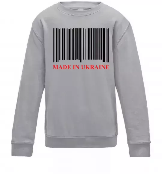 Детский Свитшот Made in Ukraine Серый меланж фото