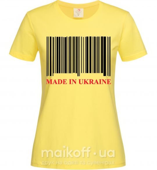 Жіноча футболка Made in Ukraine Лимонний фото