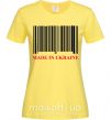 Жіноча футболка Made in Ukraine Лимонний фото